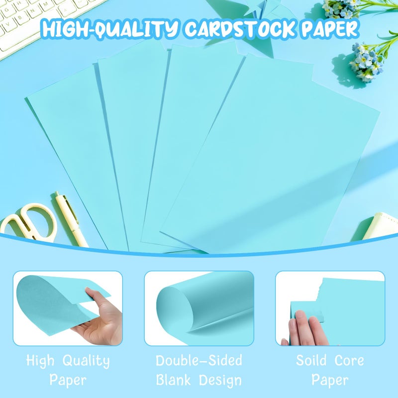 Aidunmis 40 Sheets Blue Cardstock Paper 8.5 x 11, Thick Card Stock Paper, Light Blue Cardstock Printer Paper 8.5 x 11, 200 GSM Construction Paper 8 1/2 x 11 for DIY Cards, Invitations, Greeting Cards - Image 3